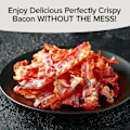 Miniatyrbild 5 av 5: Mikrovågsugnsbaconkokare - Stänkskyddad design för bacon utan stänk och kladd