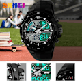 Miniatyrbillede 4 af 5: REMAKE SKMEI Ur | Herremode Casual Analog Digital Armbåndsur Alarm 30M Vandafvisende Militær Chrono Kalender Relogio Masculino Guld Sort