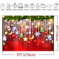 Miniatyrbilde 3 av 5: Rød Jul-tema Glitrende Fotobakgrunn Snøfnugg Julekule Godt Nyttår Familie Fest Dekor Bakgrunn Barn 7x5ft
