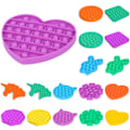 Pikkukuva 2 / 5: Pop It -fidget-lelu - Useita värejä Stressi-aistilelu Lapsi Peli Keltainen - Yksisarvinen