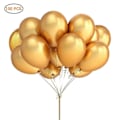 Miniatyrbillede 2 af 5: 100 stk. guld perle latex balloner metalliske helium balloner til bryllup fødselsdagsfest