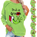 Miniatyrbillede 3 af 4: Grinch Juletrøje til Kvinder, Afslappet Langærmet Bluse BM