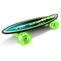 Miniatyrbillede 1 af 5: STAMP Skateboard 24 x 7 SKIDS CONTROL med håndtag og lysende hjul