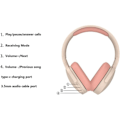 Pikkukuva 5 / 5: Bluetooth-yhteensopivat langattomat subwooferi-kuulokkeet, taitettavat melunvaimennus urheilukuulokkeet