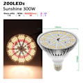Miniatyrbillede 3 af 5: 300w LED Vækstlys E27 Fuld Spektrum Drivhus Plantebelysning Blomst Lampe Hydroponics [DB] Hvid