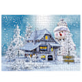 Miniatyrbilde 2 av 5: 1000 brikker/sett Julepuslespill God Jul Puslespillbrikker Tog Minne Stressavlastende Puslespill