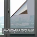 Miniatyrbillede 4 af 7: Envejs spejl vindue film Solbeskyttelse glas decal - spot salg - Sort-sølv 40x200 cm Black-silver