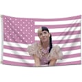 Miniatyrbild 2 av 4: Melanie-flagga, Melanie-flagga Amerikansk USA-banner Musik Sångare Poster Väggbonad 3x5ft Melanie Martinez Rosa Flagga För College Dorm