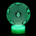 Miniatyrbillede 2 af 4: REMAKE 3D Phantom Fodbold Lampe Real Madrid 7 Farver LED Berøringsbordlampe Soveværelse Natlampe Gave Nationaldag