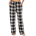 Miniatyrbillede 4 af 5: REMAKE Mænds Bløde Flanel Plaid Pyjamasbukser Sort S