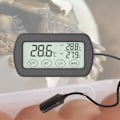 Miniatyrbillede 4 af 5: Reptil Pet Box Inkubator Æg Udklækning Termometer Hygrometer Med Sonde + Touch Screen + Alarm Funktion + Max Min Display