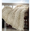 Miniatyrbillede 4 af 5: REMAKE 4 stk 250g DIY Chunky Garn Blødt Tykt Arm Hækling Roving Hækling Uldgarn Beige Tyk Strikning