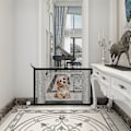 Miniatyrbild 1 av 4: Hushållens Magiska Hundgrind Justerbar Bredd Husdjursstaket Trapp Säkerhetsnät 1.1M*72CM