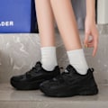 Miniatyrbillede 3 af 5: Dame Vandresko, Flade Sko, Åndbare Anti-Lugt Sneakers, Gave Til Jul, Fødselsdag, Nytår, Sort 40