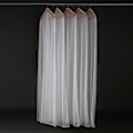 Miniatyrbild 4 av 4: Transparent förlängd dammskydd för brudklänning M