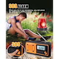 Miniatyrbilde 5 av 5: Nyeste Nødradio, 4000mAh Powerbank Solhåndsvevradio, AM/FM/WB/NOAA og Varsling Bærbar Værrradio