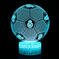 Miniatyrbillede 1 af 4: REMAKE 3D Phantom Fodbold Lampe Real Madrid 7 Farver LED Berøringsbordlampe Soveværelse Natlampe Gave Nationaldag