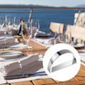 Miniatyrbild 3 av 5: Guld Servett Ringar Set om 12, Halvcirkel Metall Guld Servett Spännen, Semestermiddagsfest, Påskbord Dekorationer, Nyårsafton Bord Dekor