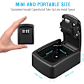 Miniatyrbilde 2 av 4: Nøkkelboks for PC, veggmontert nøkkelskap [vanntett og rustsikker (svart)-80*95*42mm