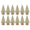Miniatyrbild 3 av 5: 24 st Mini Julgranar Konstgjord Tall Mini Sisal Flaskborste Snö Frost Gran Vit