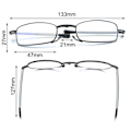 Pikkukuva 3 / 4: REMAKE Taittolasit Presbyopia Lasit MUSTA VOIMAKKUUS Musta Musta Voimakkuus 2.0x-Voimakkuus 2.0x