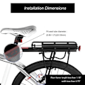 Miniatyrbillede 3 af 5: Bagagebærer til cykel, MTB sædepindbeslag, holder med reflektor og muddervang, universel hurtig montering