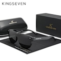 Miniatyrbild 2 av 5: REMAKE KINGSEVEN 2022 Nytt varumärkesdesign Damglasögon TR90 Polariserande Solglasögon Herrar Retro Solglasögon Sonnenbrille Herren Begränsad Svart Original