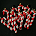 Miniatyrbilde 4 av 5: 12 stk Juletrpynt sukkerspinn hengende julepynt anheng sukkerspinn pynt juletrpynt hengende (hvit-rød)