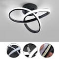 Miniatyrbillede 4 af 5: LED loftslampe, loftslampe 20W 2200LM, LED lampe sort til stue, soveværelse, gang, køkken 26cm, dæmpbar 3000K / 4500K / 6500K