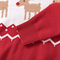 Miniatyrbillede 3 af 3: Juletrøje Børnetøj Langærmet Trøje Strikket Trøje Cardigan Julekostume Sne Jumpsuit Spædbarn Baby Forår Hjorte Toppe Til Vinter