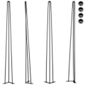Miniatyrbillede 1 af 5: REMAKE Bordben - 4 stk - 28\" / 71,1 cm - VEVOR - Møbelben med 3 stænger Sort