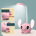 Miniatyrbillede 5 af 5: 1 stk Disney Anime Stitch bordlampe øjenbeskyttende LED natlampe USB bordlampe blå