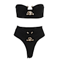 Miniatyrbillede 1 af 5: Dametøj Bikini - Ren farve med sexede udskæringer sort L