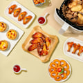 Miniatyrbillede 2 af 7: Airfryer engangspapir til frituregryde 20x20 cm 100-pak