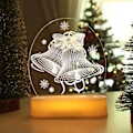 Miniatyrbild 2 av 5: 3D julbelysning, ringande klockor, klirrande, batteridriven
