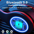 Pikkukuva 3 / 4: REMAKE Langattomat Bluetooth-kuulokkeet - Värikkäät valot/Taitettavat/Suuri akun kapasiteetti/Sisäänrakennettu mikrofoni - Bluetooth 5.0/10 m kantama Musta ja Punainen