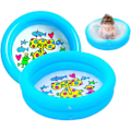 Miniatyrbillede 1 af 4: Baby Badedyr Pool 2-pak Fyldt Pool Opblæsbar Børnepool Badelegetøj til Sommer Vandfest 65x16cm 2 ringe
