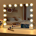 Miniatyrbild 3 av 5: REMAKE LED-spegel med USB-belysning, (endast lampor) 10 lampor 3 ljuslägen för bordsspegel, väggmonterad spegel, badrumsspegelbelysning