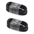 Miniatyrbillede 3 af 3: REMAKE 2 stk Samsung Original 1.2m Ekstra lang USB-C Kabel / Oplader Sort Sort