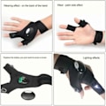 Miniatyrbillede 4 af 5: Pairs LED Lommelygte Handsker i Mørket Reparationsbelysning Fingerlys Vinter Udendørs Natfiskeri Halvfinger Handsker