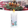 Miniatyrbild 2 av 5: Juldekoration med LED-ljus, flamlös, simulerad flamma, tomte, nattlampa för jul, typ D, för äldre