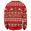 Miniatyrbillede 2 af 3: Par-Sweater med Tryk til Par - Unisex Langærmet Sweater Jumper Julefest Nyhed Toppe Feriegave stil 1 XL