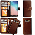 Miniatyrbillede 5 af 5: Glat Læder Etui til Galaxy S10 med Læder Cover