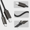 Miniatyrbilde 4 av 4: USB-B til USB-C skriverkabel Svart 2 m