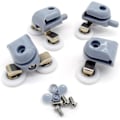 Miniatyrbillede 3 af 5: REMAKE 8-pak dobbelt brusdørruller 23 mm diameter badeværelsesreservedele