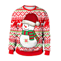 Miniatyrbilde 1 av 4: Julegavegenser for kvinner, Pullover, Casual Bluse, Lang Erme B XL