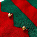 Miniatyrbild 4 av 5: Jultomtehatt för barn 1-6 år - Stickad tomtehatt med pompom, klockor och huvudbonad - Tomtedräktsdekoration