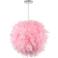 Miniatyrbilde 2 av 5: REMAKE Rosa Fjærpendel, Moderne Kule-Lysekrone 30cm, E27 Taklampe Hengelys Dekorasjon, For Stue Soverom Barnerom
