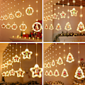 Miniatyrbillede 3 af 4: LED Julelys Julepynt Værelsespynt Garland Nytårsdekoration Lysstreng Julemand Dekoration Tilbehør