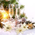 Miniatyrbillede 5 af 5: /#/(Blå) 45 stk. juleblomst dekorationer glitter juleblomst/#/